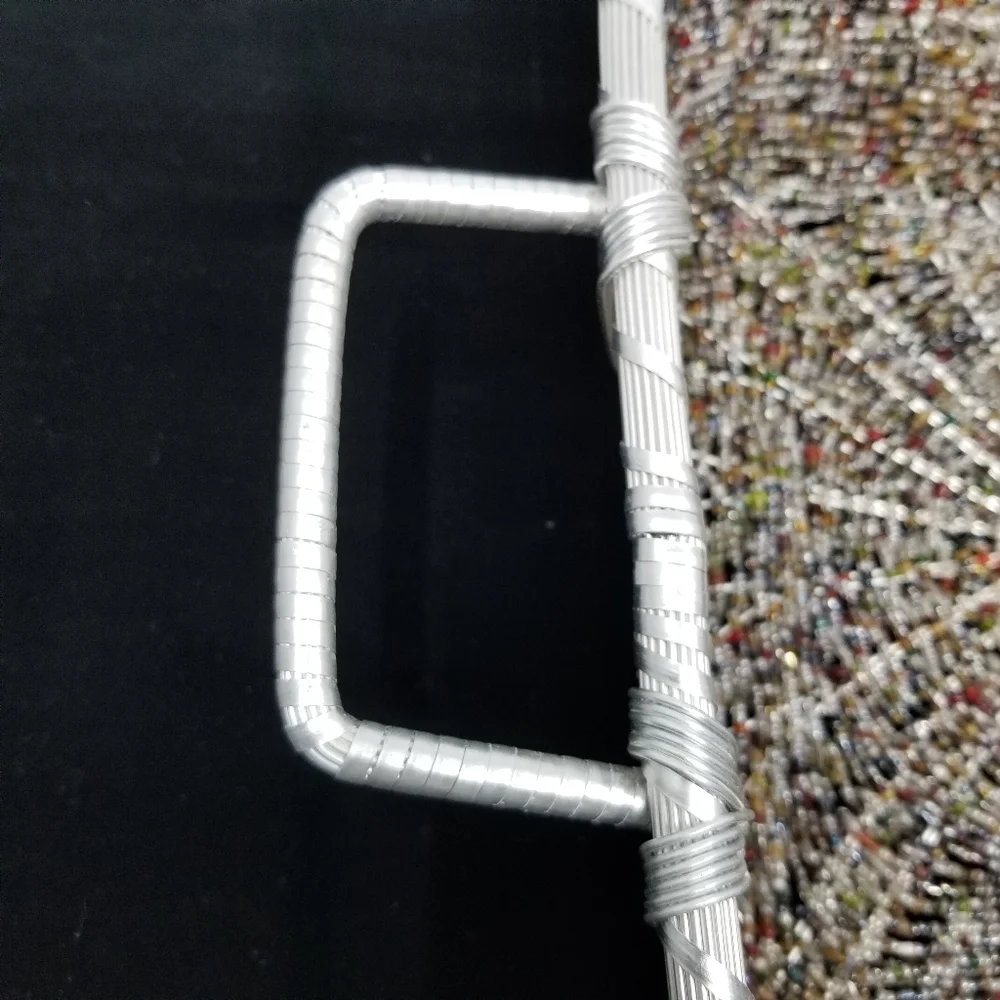 Handmade Square Aluminum Seed‎ Bead Wire Basket